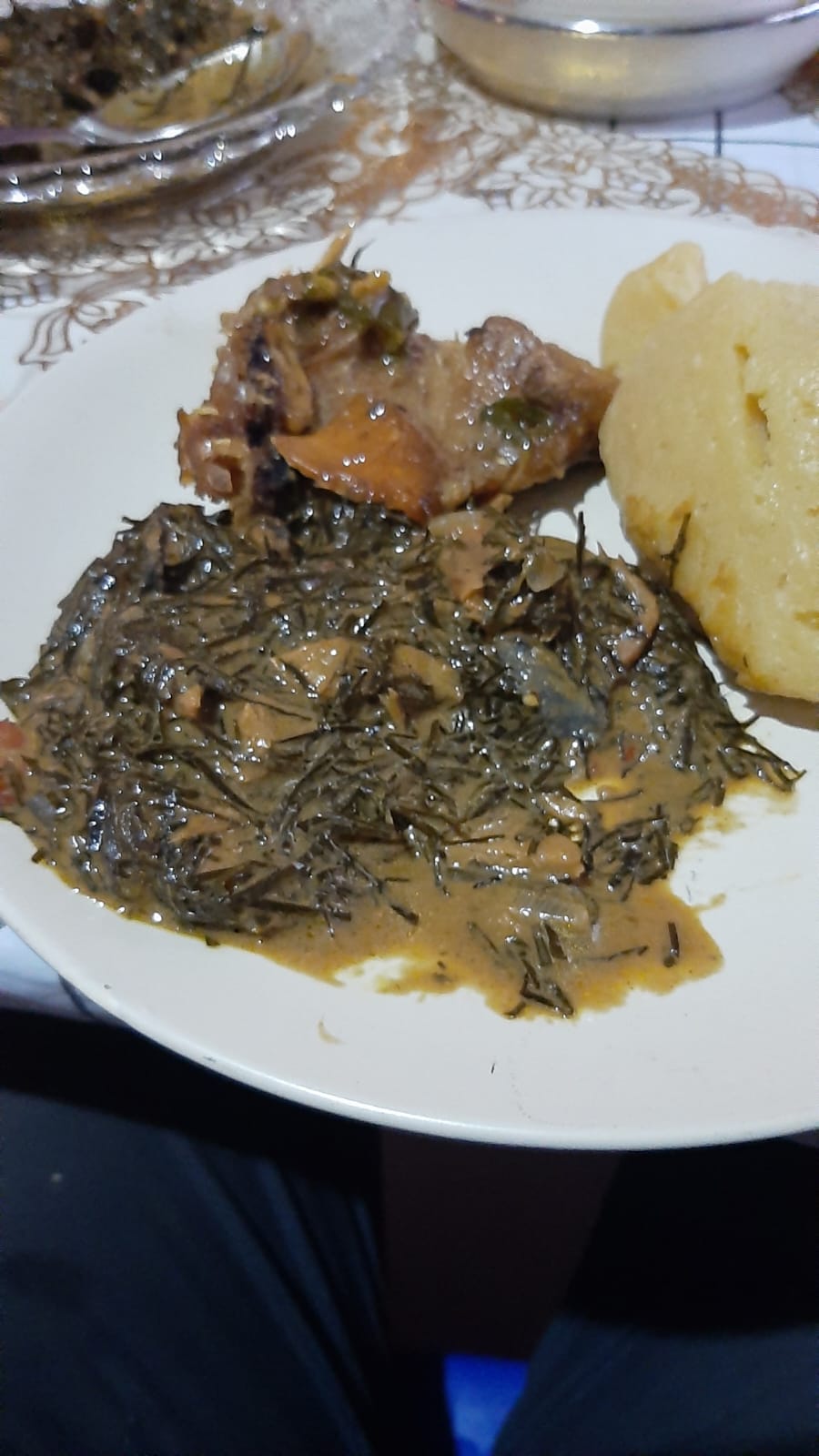 Fumbwa dish in Angola