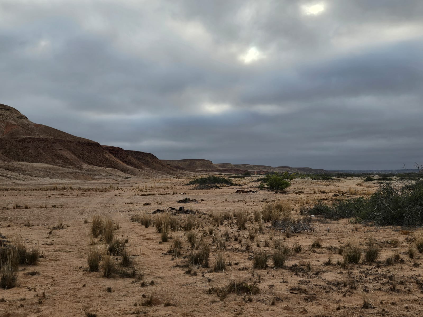 Desert landscape in Namibe Province, Angola
