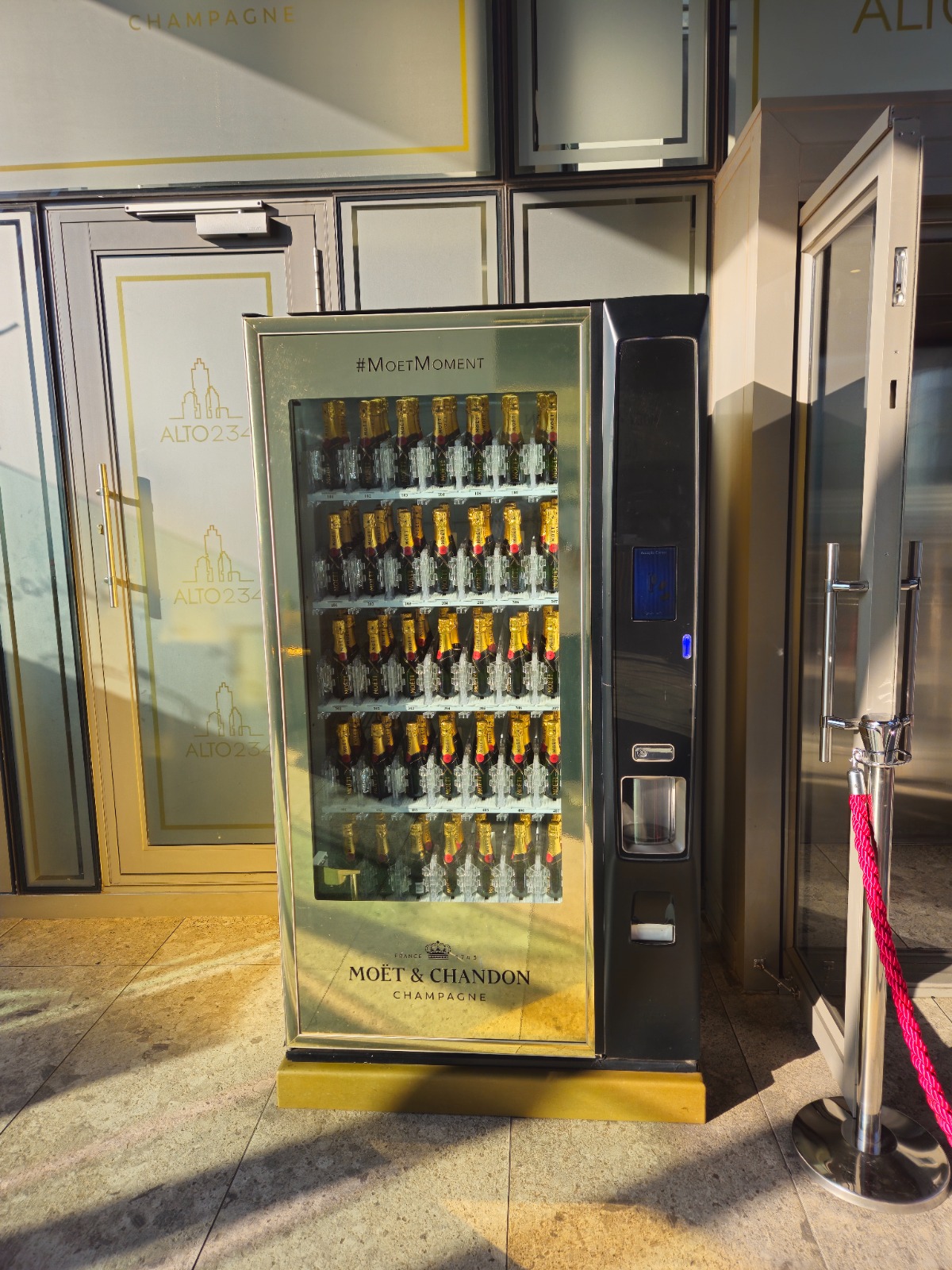 Moët vending machine at Alto234 in Johannesburg