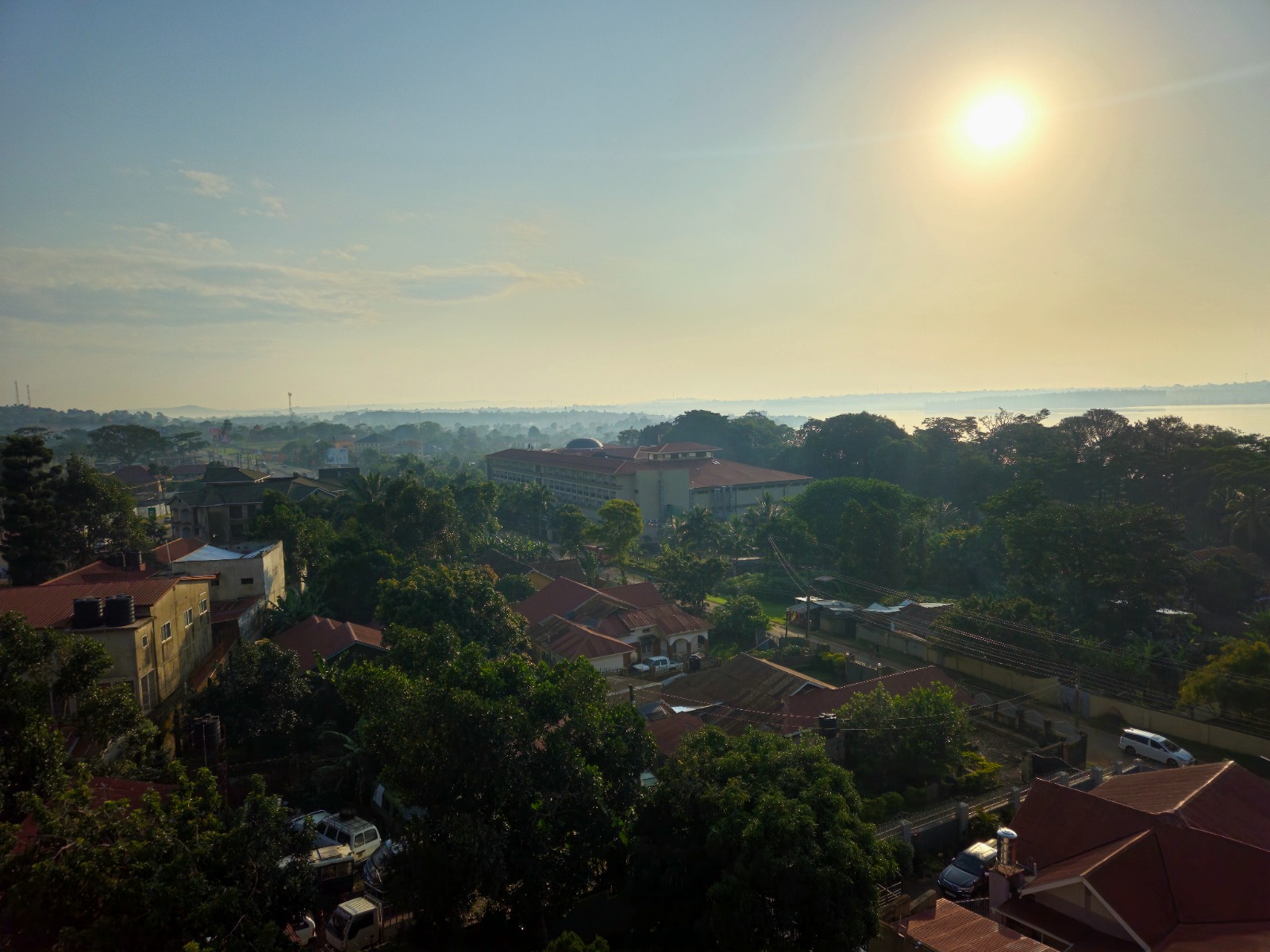 Lake Victoria and green spaces in Entebbe, Uganda