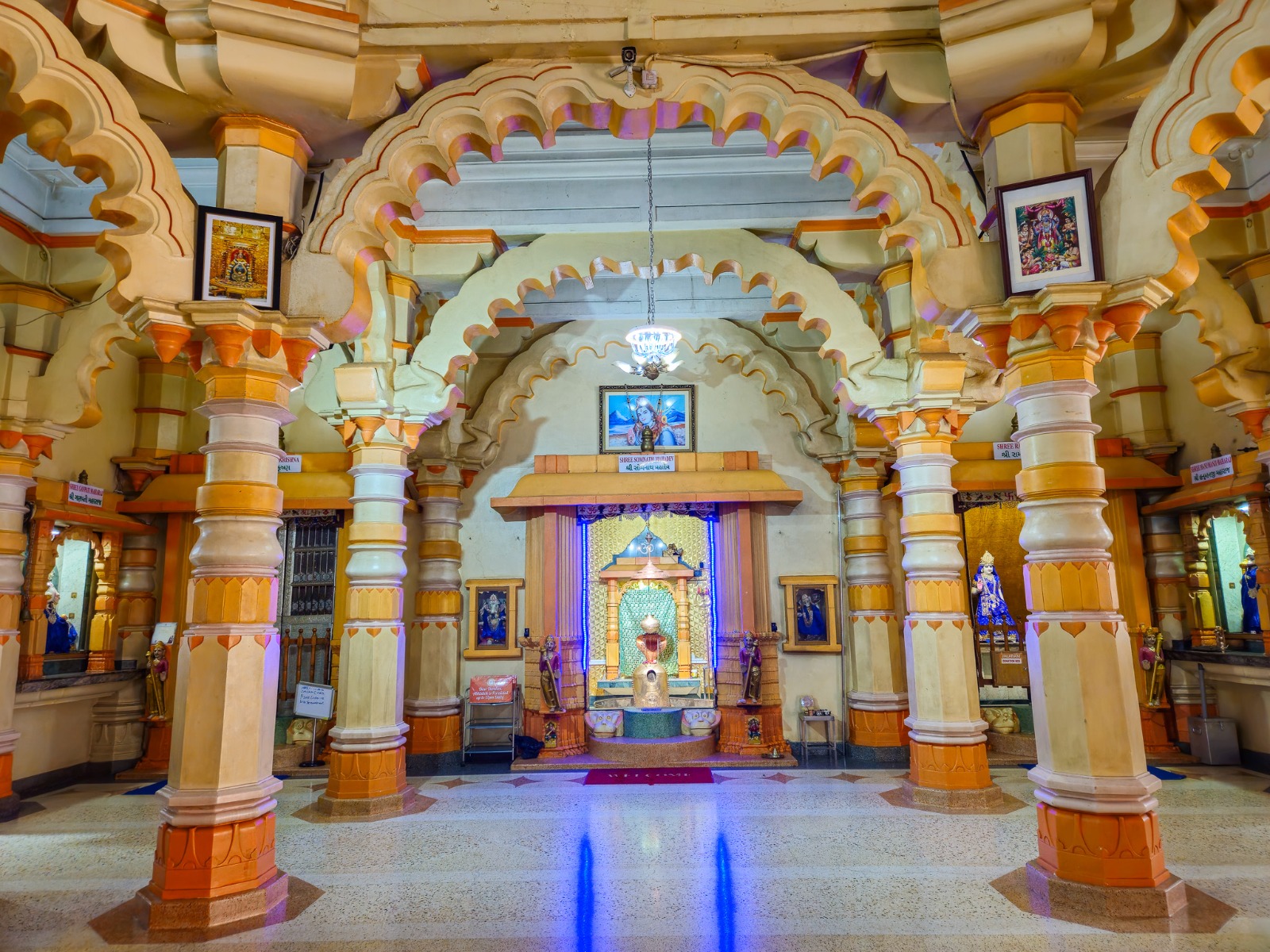 Interior of Shree Sanatan Dharma Mandal Temple in Kampala